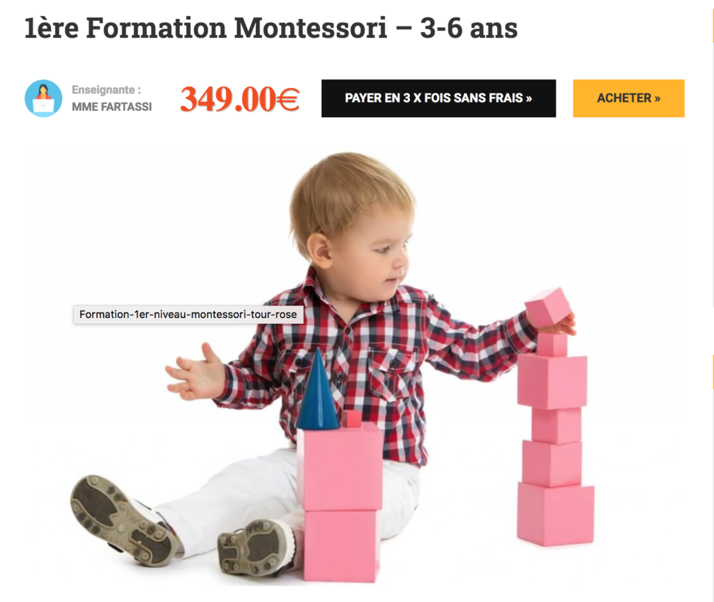 Initiation Montessori 0-3 ans - Association À la Volette
