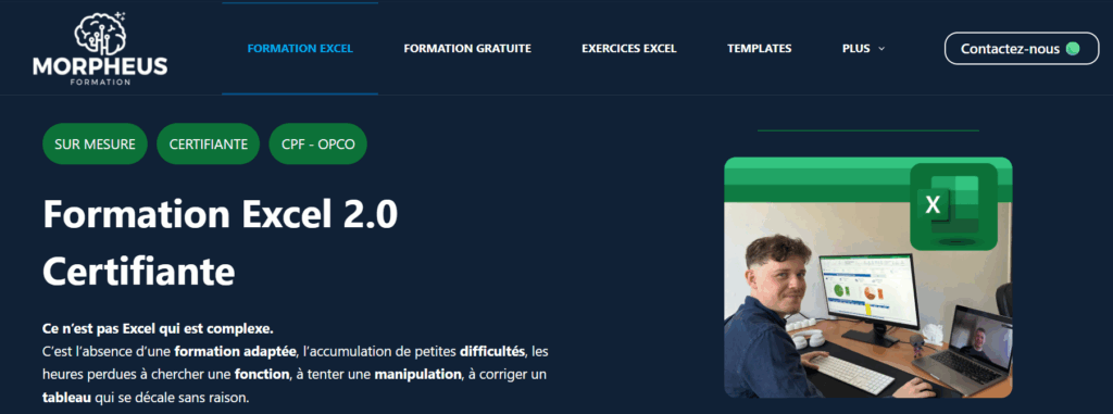 se former à Excel